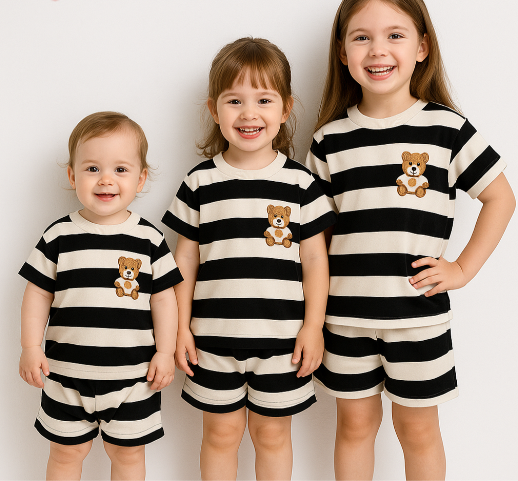 SunnyStripe™ – Gestreepte Set van Katoen – Luchtige Kinderoutfit