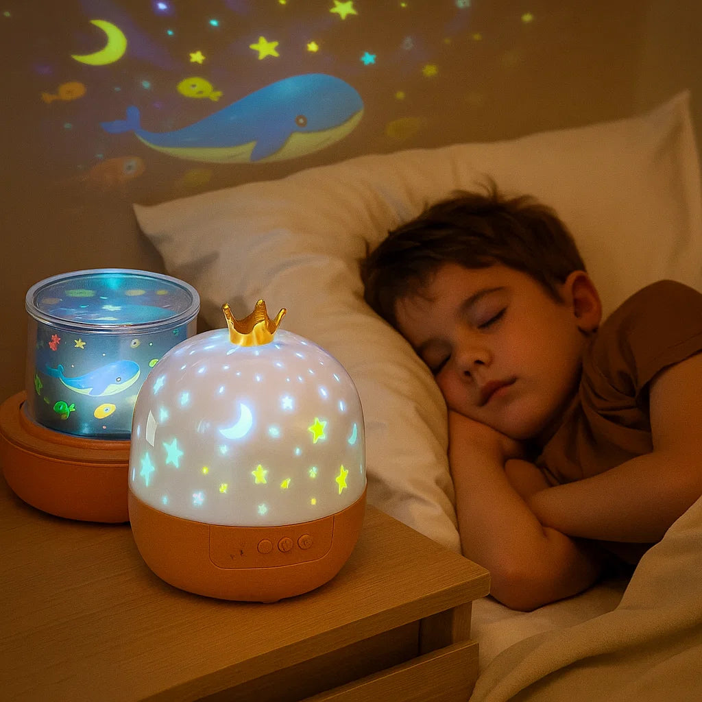 DreamBeam™ – Rustgevende Nachtlamp met Projectie – Kinder Slaap Licht