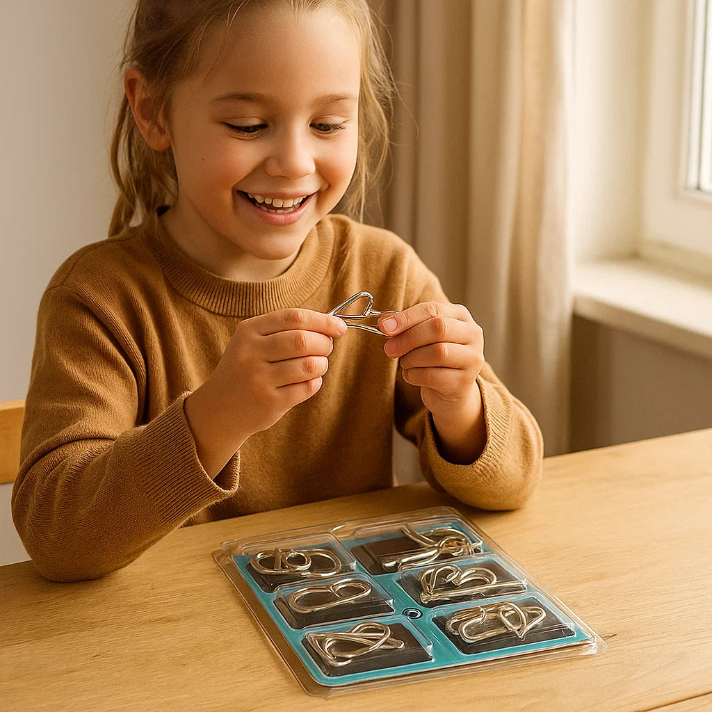 LogicLinks™ – Breinbrekende Kinderspellen – Educatieve Metaal Puzzels