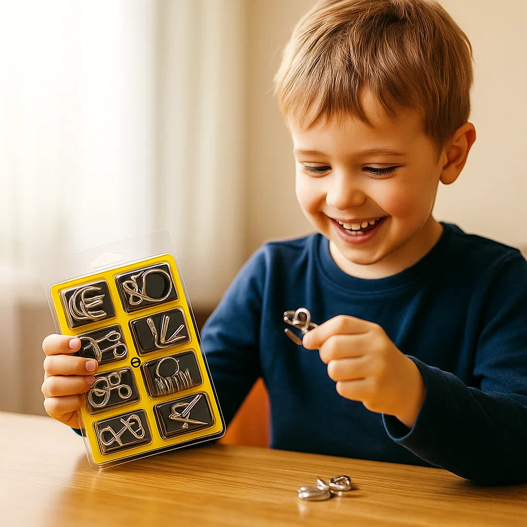 LogicLinks™ – Breinbrekende Kinderspellen – Educatieve Metaal Puzzels