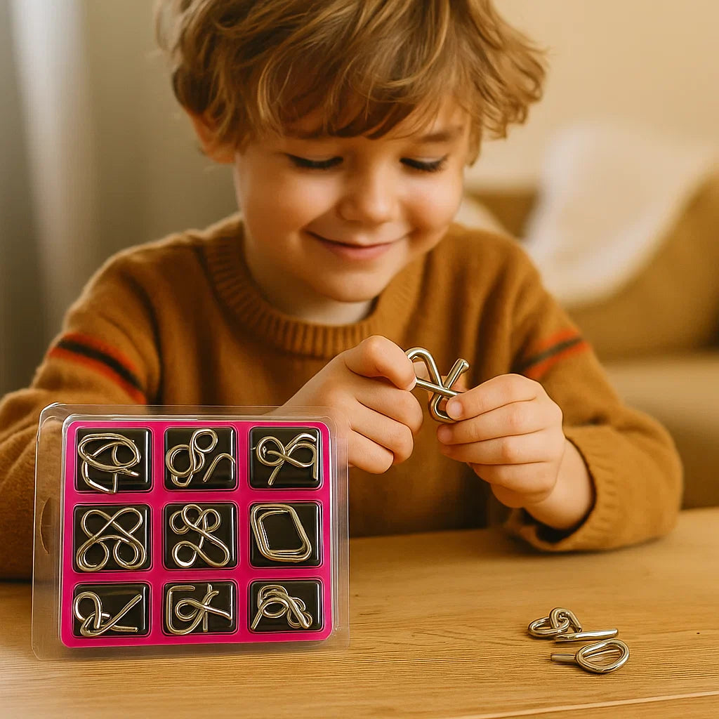 LogicLinks™ – Breinbrekende Kinderspellen – Educatieve Metaal Puzzels