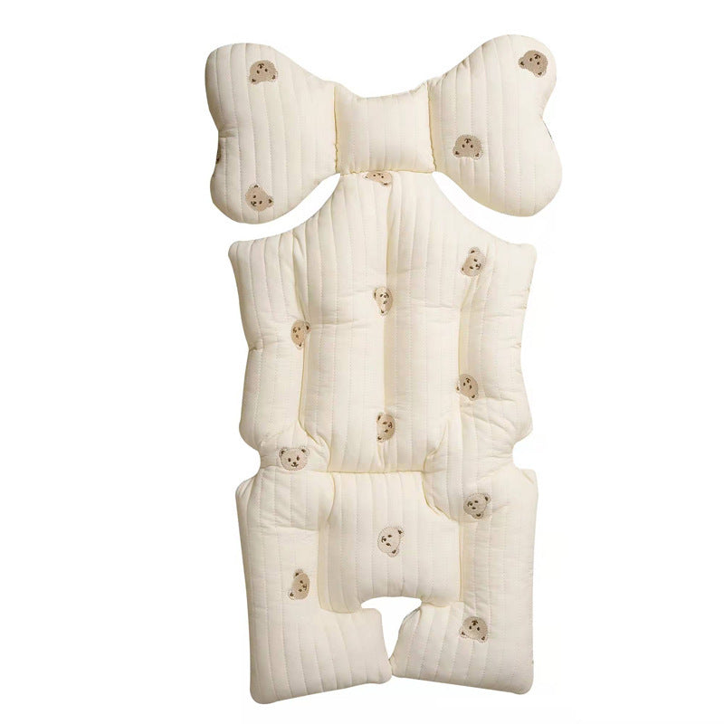 SoftNest™ – Katoenen Kinderwagenkussen van Mousseline – Comfortabel & Ademend