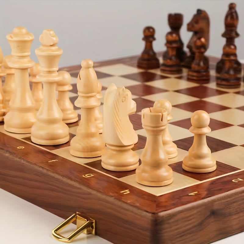 HoutKoning™ – Luxe Houten Schachspel – Tijdloos Ontwerp Strategisch Plezier