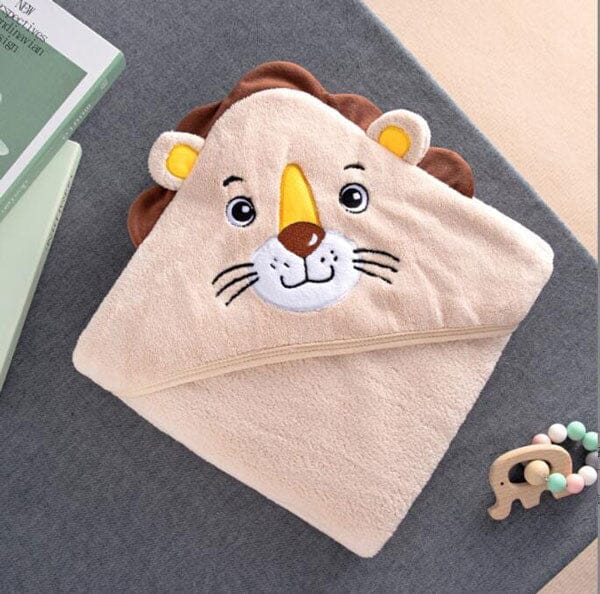 FluffyTails™ – Cape van Zachte Dierenstof – Comfortabele Baby Badcape