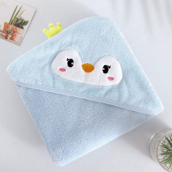 FluffyTails™ – Cape van Zachte Dierenstof – Comfortabele Baby Badcape