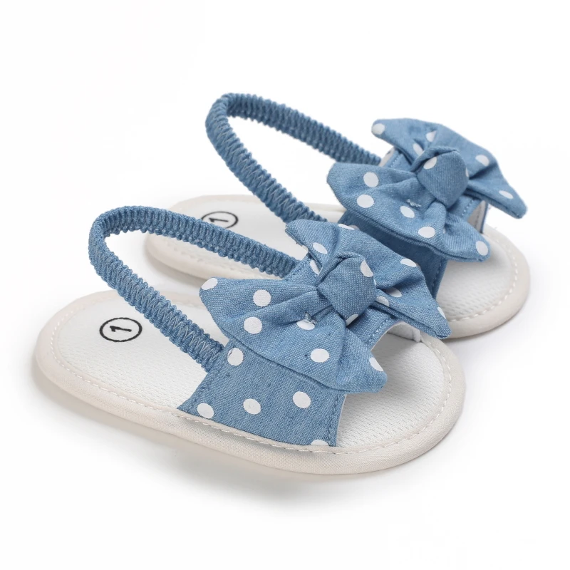 TinyTies™ – Zomerse Sandalen met Strik – Comfortabele Babyschoentjes