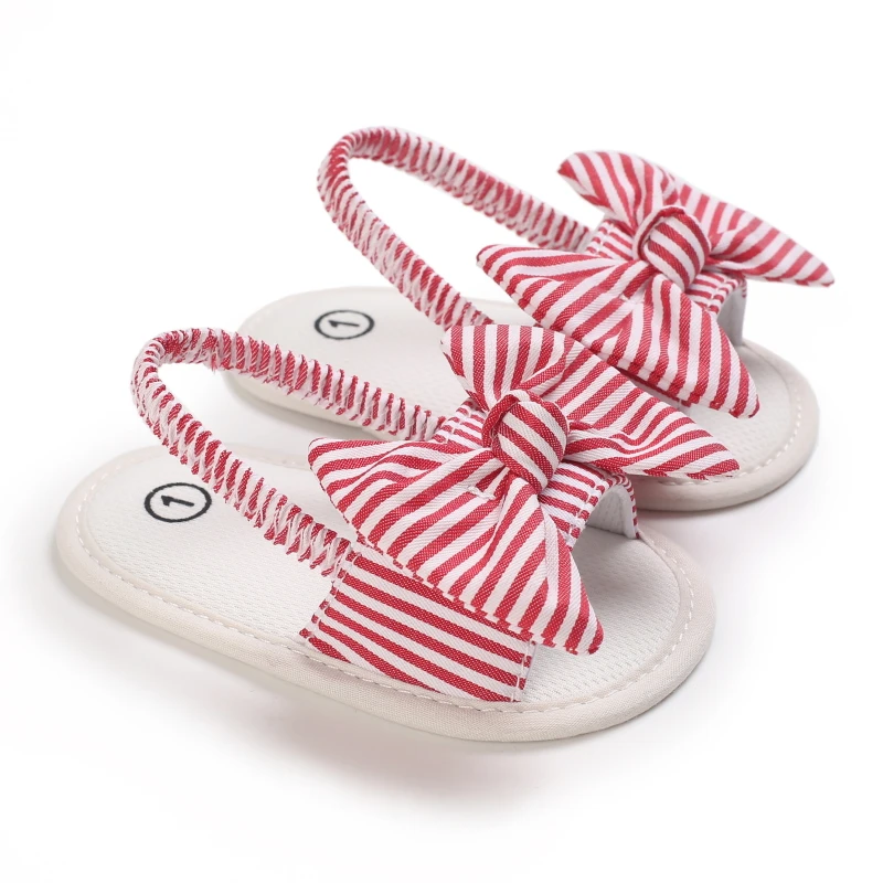 TinyTies™ – Zomerse Sandalen met Strik – Comfortabele Babyschoentjes