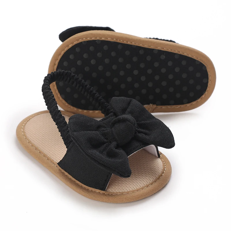 TinyTies™ – Zomerse Sandalen met Strik – Comfortabele Babyschoentjes