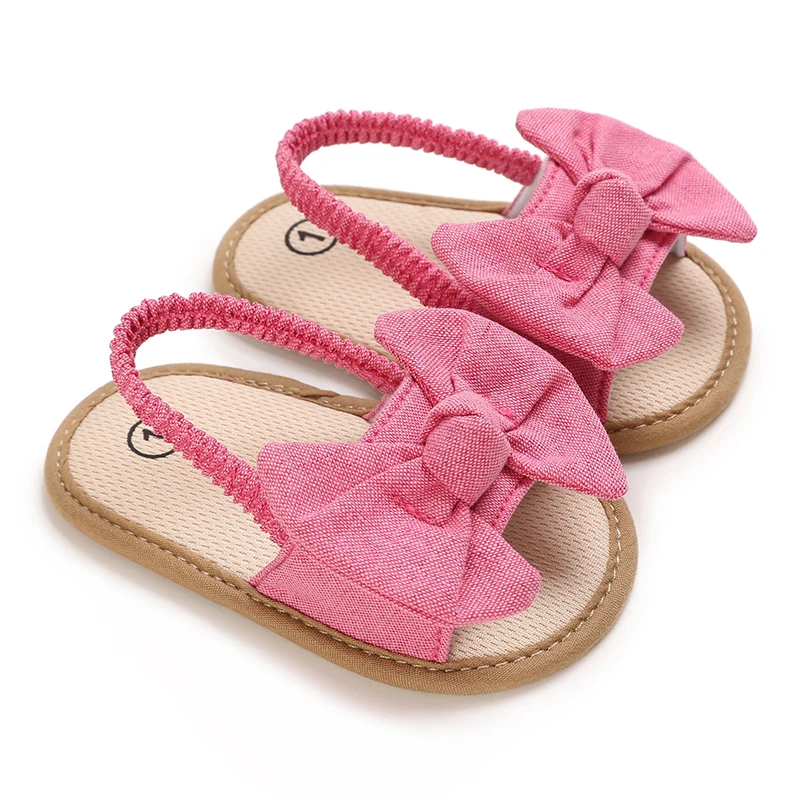 TinyTies™ – Zomerse Sandalen met Strik – Comfortabele Babyschoentjes