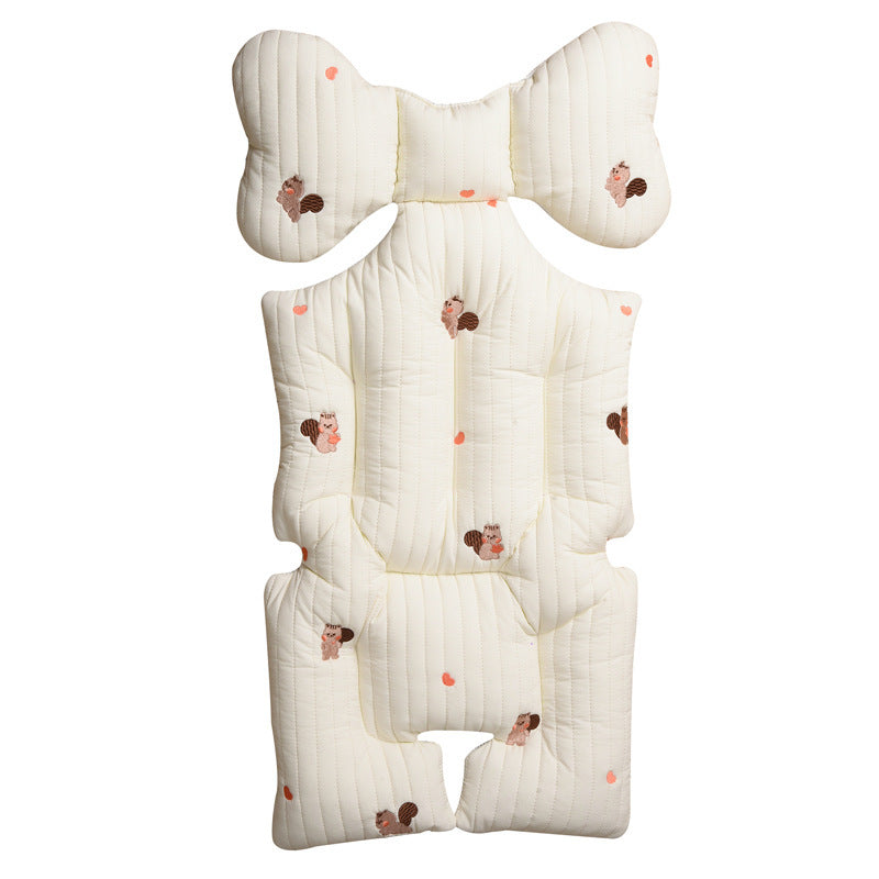SoftNest™ – Katoenen Kinderwagenkussen van Mousseline – Comfortabel & Ademend