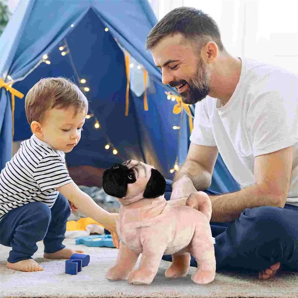 SnugPug™ – Realistische Mopshond Knuffel – Zacht Pluche Speelgoed