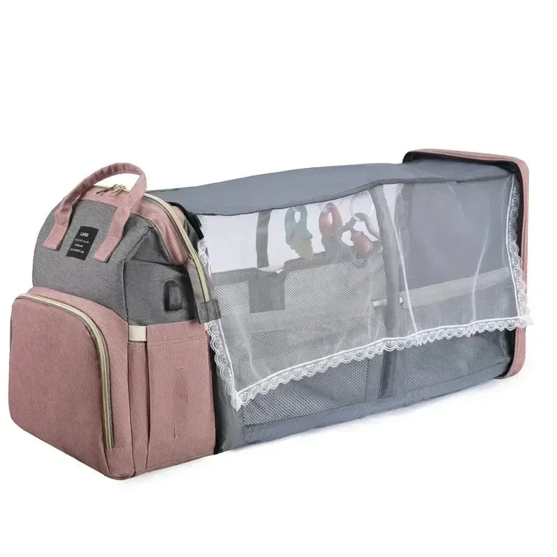 On-The-Go Crib™ – Reisvriendelijke luiertas met uitklapbaar bed - Baby essentials