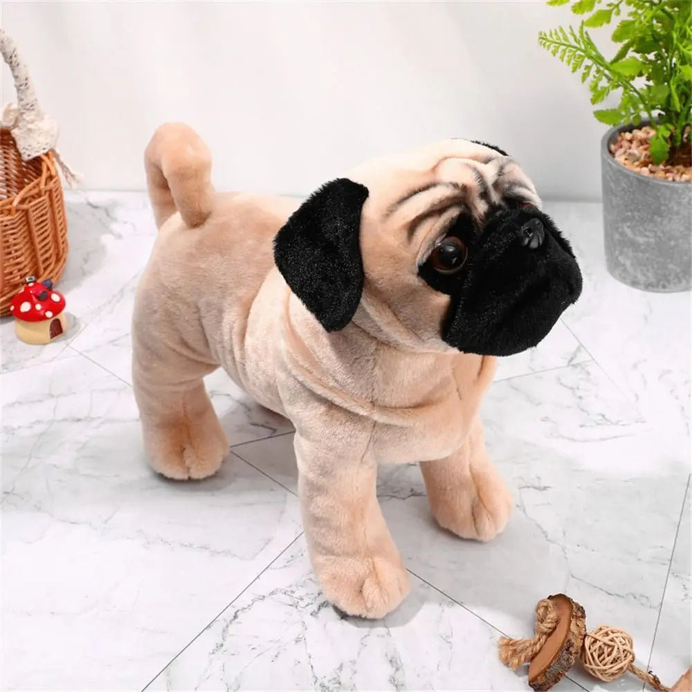SnugPug™ – Realistische Mopshond Knuffel – Zacht Pluche Speelgoed