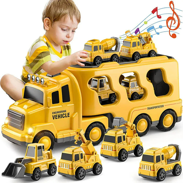 PlayCity Transport Truck - Speelgoed vrachtwagenset met licht en geluid