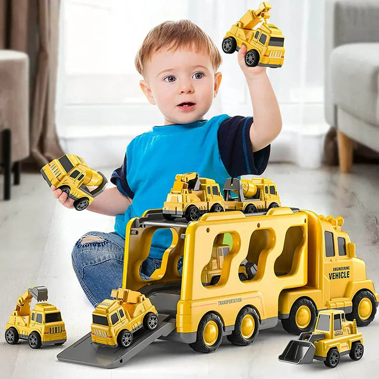 PlayCity Transport Truck - Speelgoed vrachtwagenset met licht en geluid