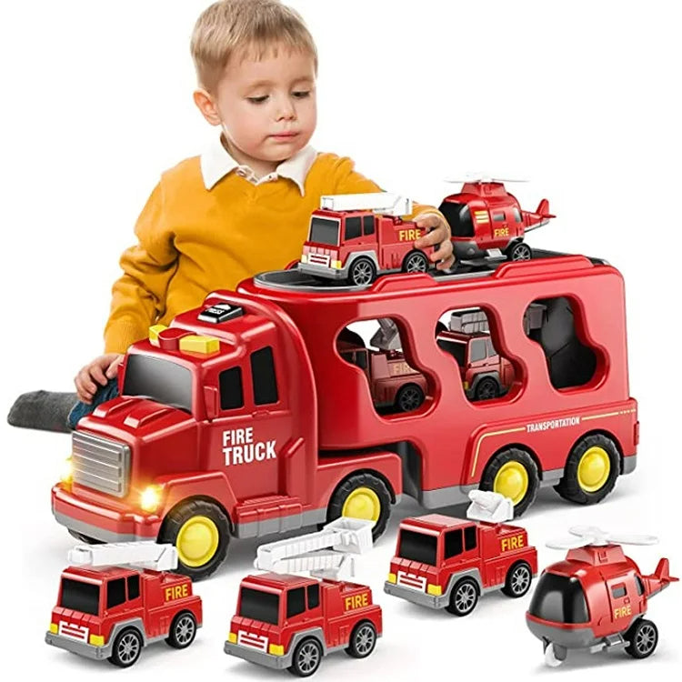 PlayCity Transport Truck - Speelgoed vrachtwagenset met licht en geluid