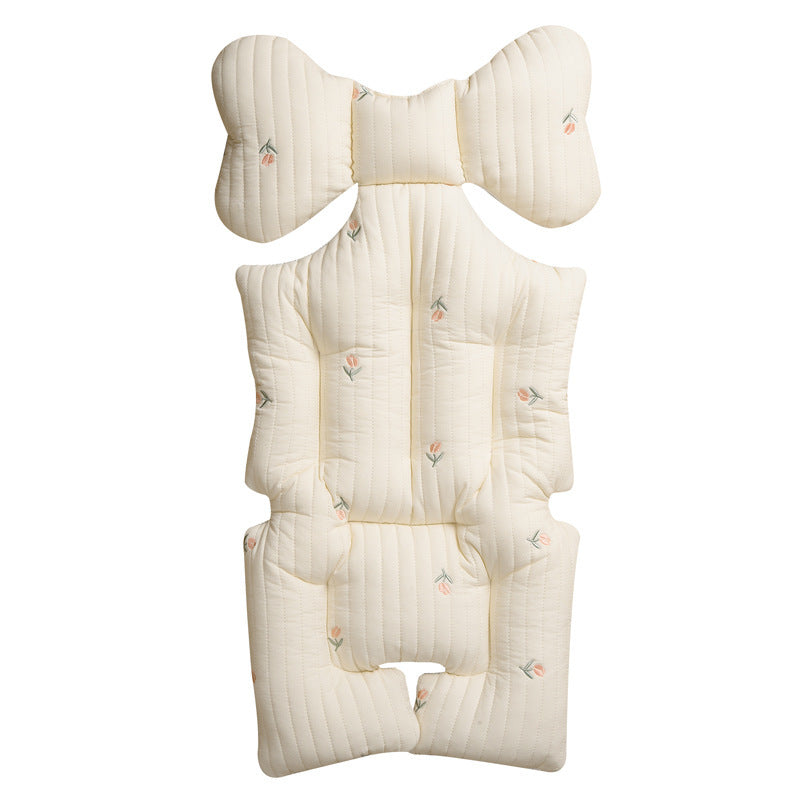 SoftNest™ – Katoenen Kinderwagenkussen van Mousseline – Comfortabel & Ademend