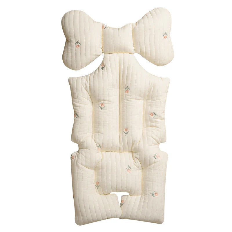 SoftNest™ – Katoenen Kinderwagenkussen van Mousseline – Comfortabel & Ademend