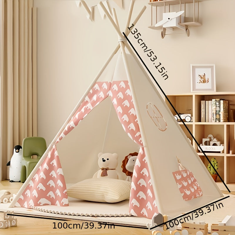 CosyCamp™ – Speelse Kinder Tipi Tent – Comfortabel Binnen & Buiten Plezier