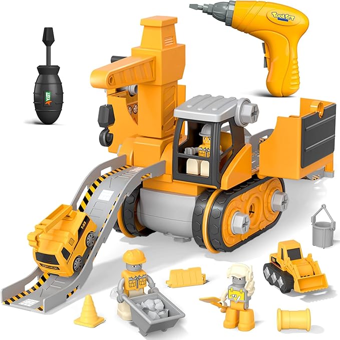 BuildBuddies™ – 3-in-1 Bouwvoertuigen Speelset – Educatief Bouwplezier Kinderen