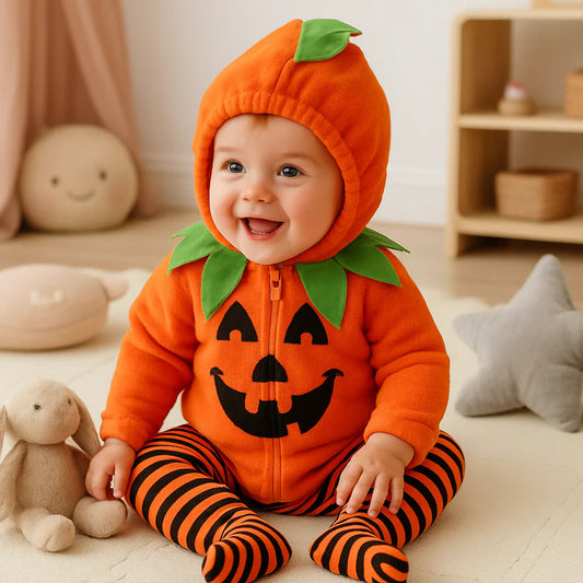 Pumpkiddy™ – Schattige Halloween Romper – Comfortabele Babyoutfit met Capuchon