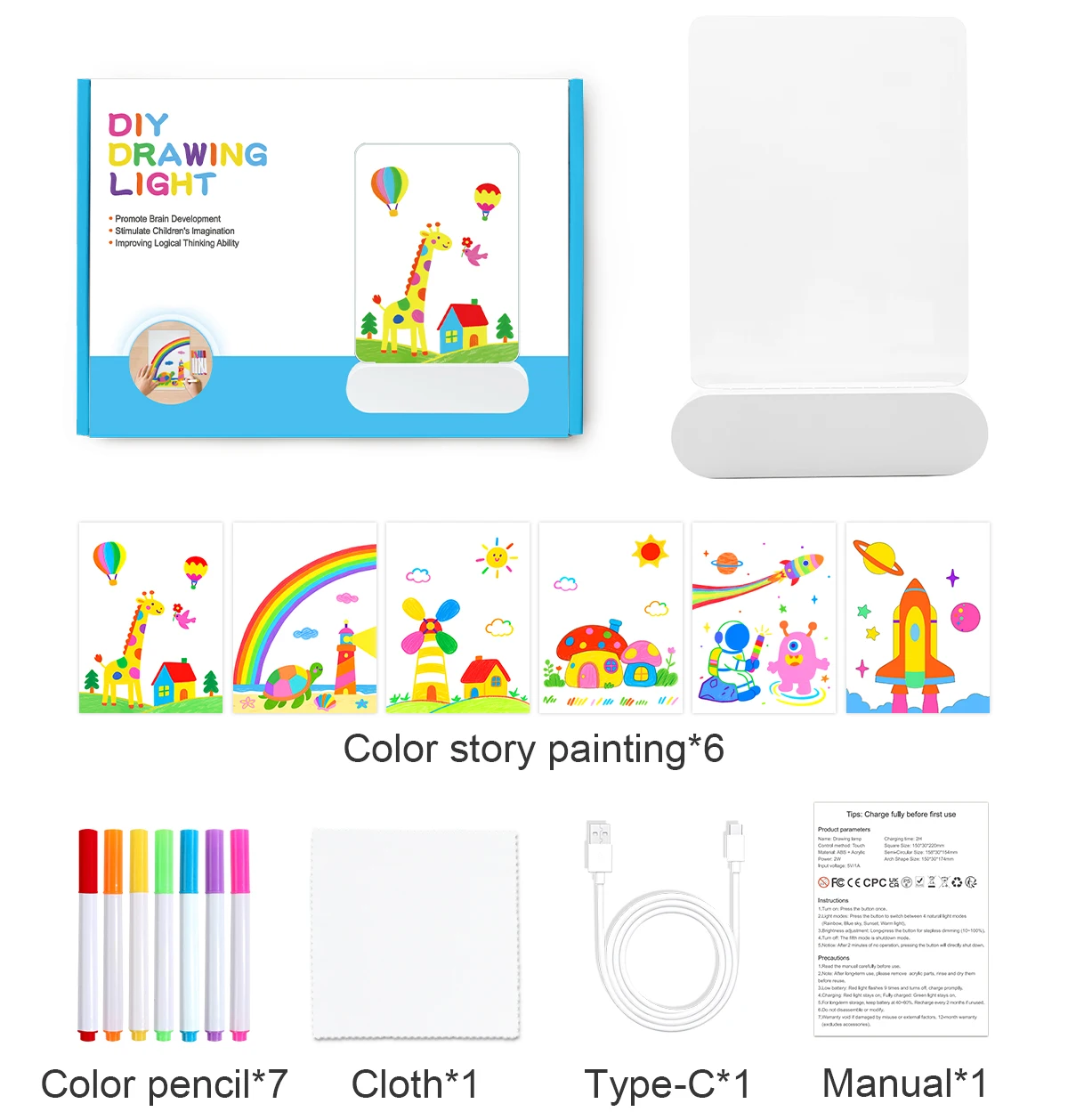 GlowDraw™ – Licht & Teken Speellamp - Teken nachtlamp