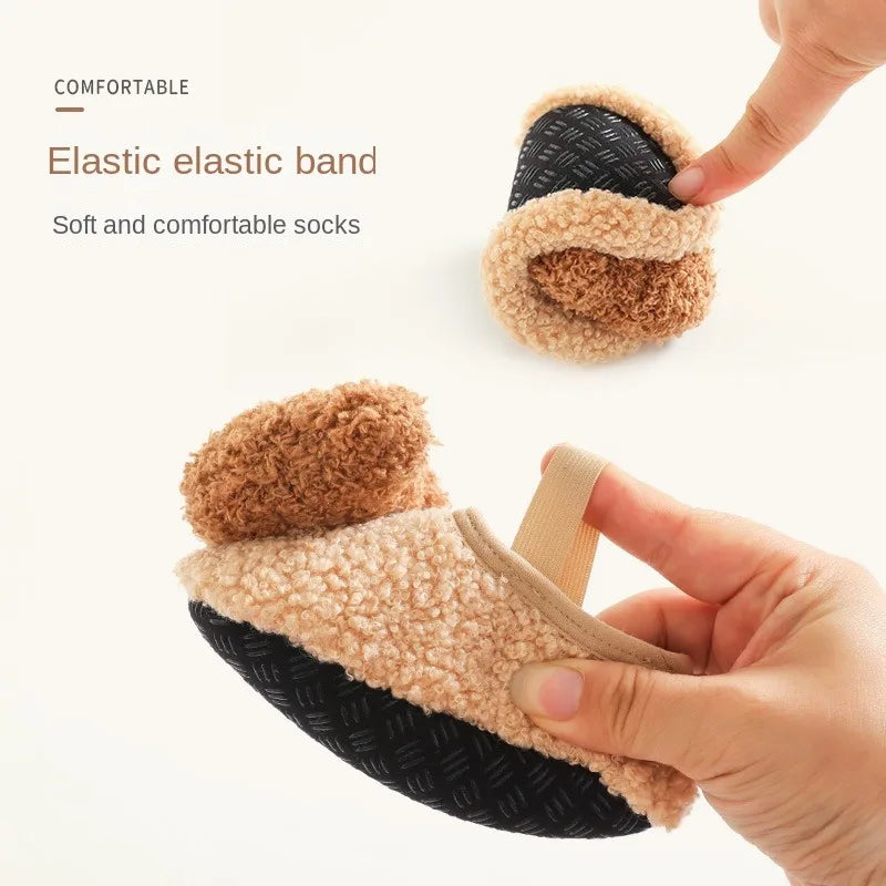 SnugglePaws™ – Warme Beren Slofjes – Antislip Winterpantoffels Baby