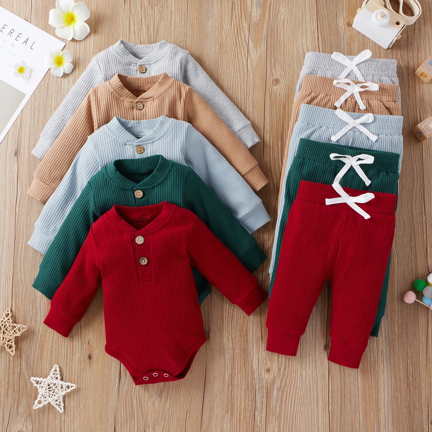 CuddleNest™ – Comfortabel Baby Kledingset – Warme Twee-Delige Outfit