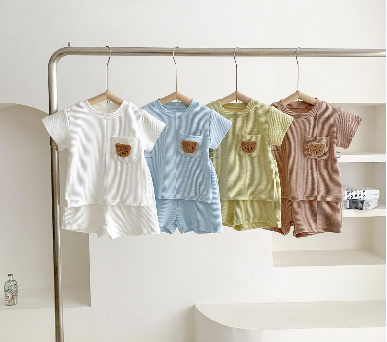 CuddleCub™ – Zachte Set met Beerdesign – Baby Zomeroutfit