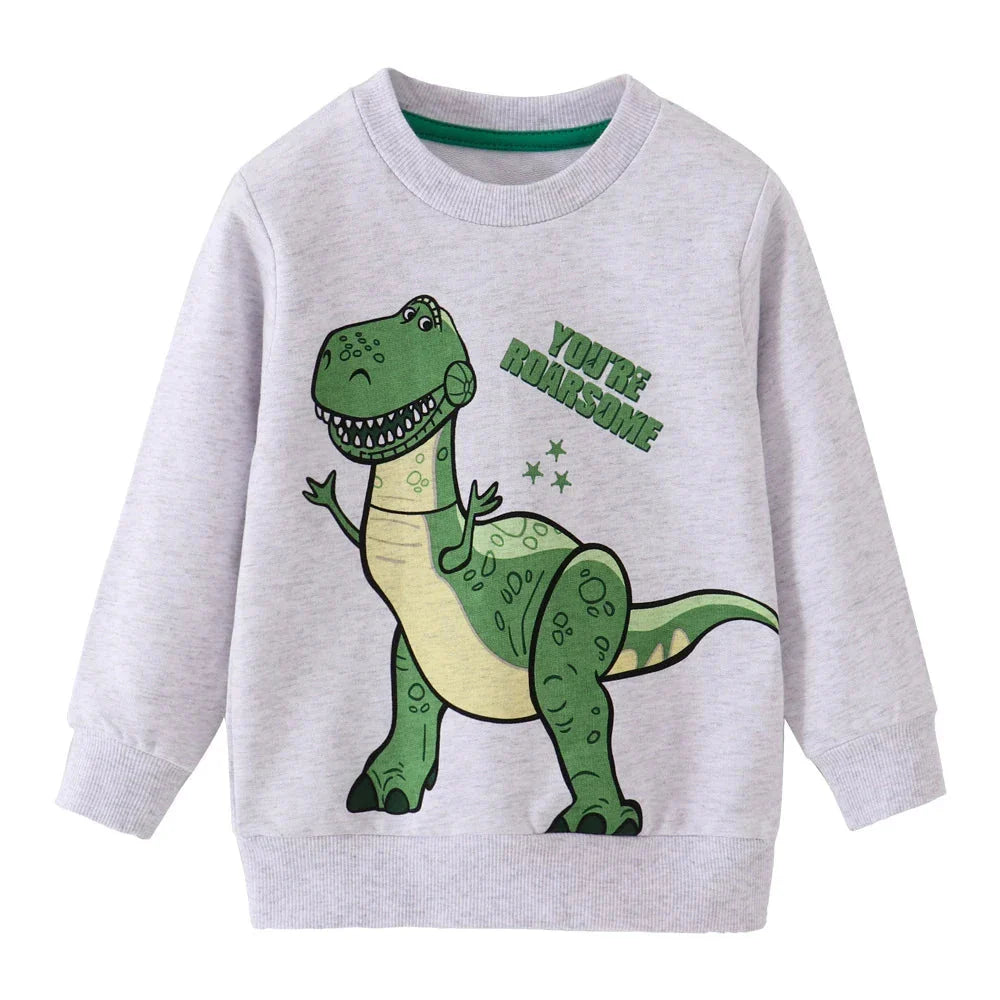 RoaryRoar™ – Zachte Sweater met Dino Print – Unisex Kindertrui