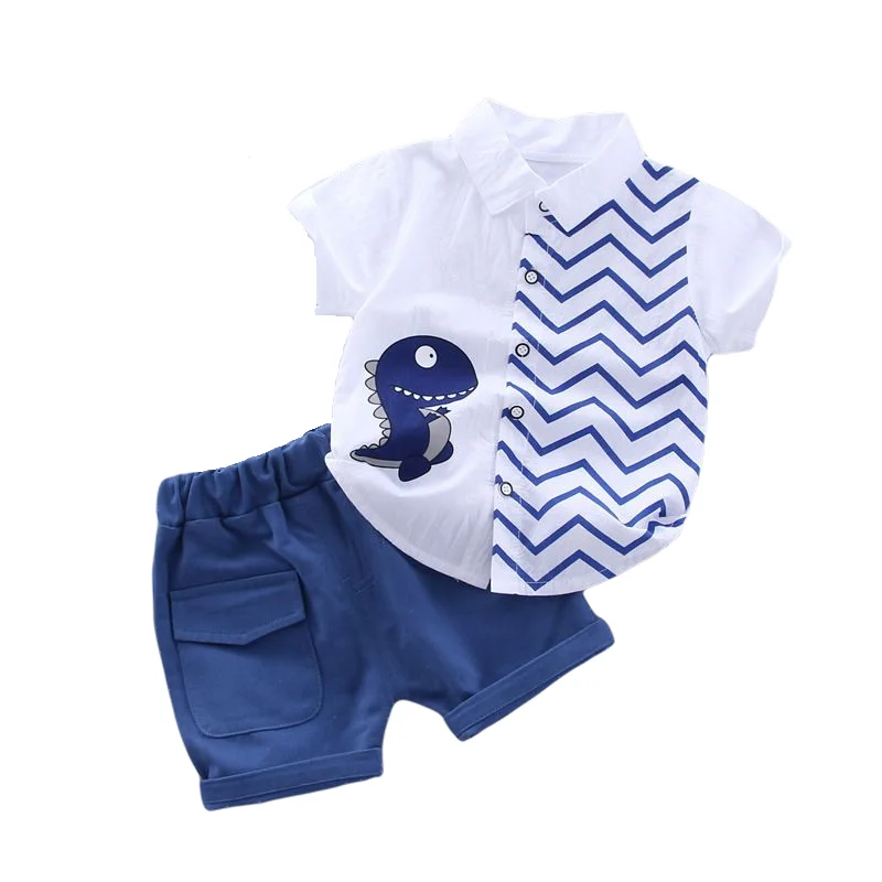 ZigRaptor™ – Gestreepte Dino Zomerset – Peuter Korte Outfit