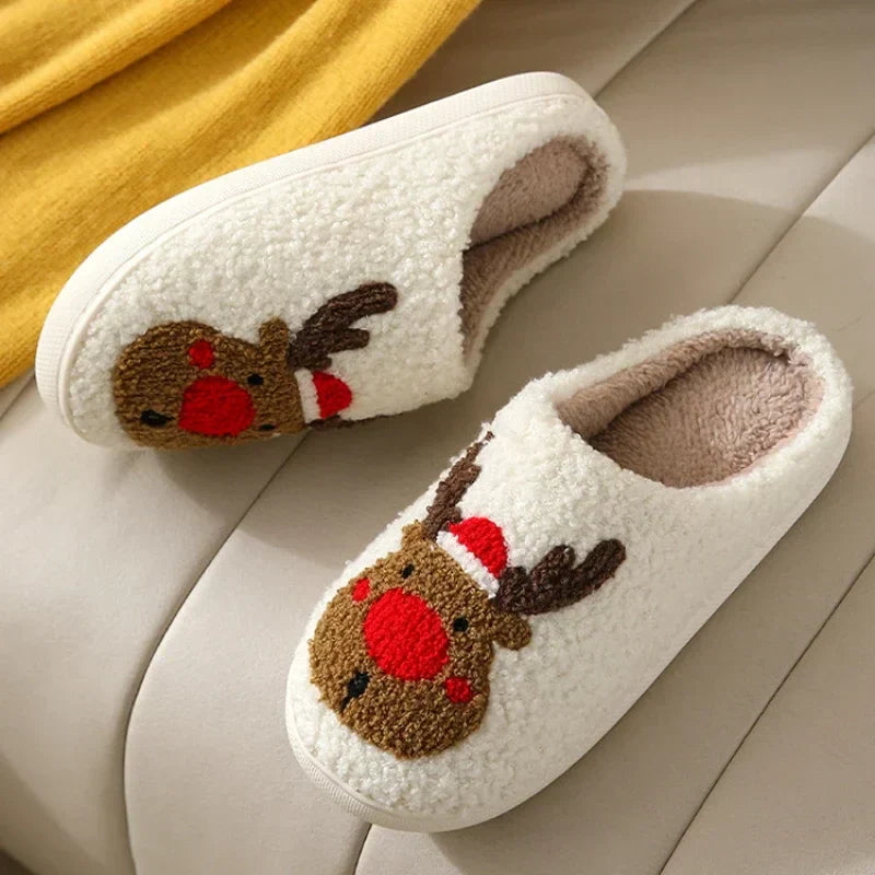 JollyRein™ – Warme Kerstpantoffels met Antislip – Feestelijke Kerst Pantoffels