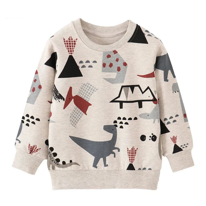 RoaryRoar™ – Zachte Sweater met Dino Print – Unisex Kindertrui