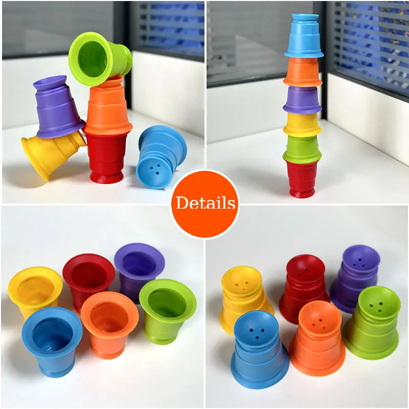 Cups Stacking Game™ - Stapelbekertjes Spel met zuignap