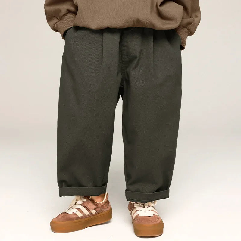 WideNest™ – Trendy Wijde Broek met Comfortband – Kinder Herfstkleding