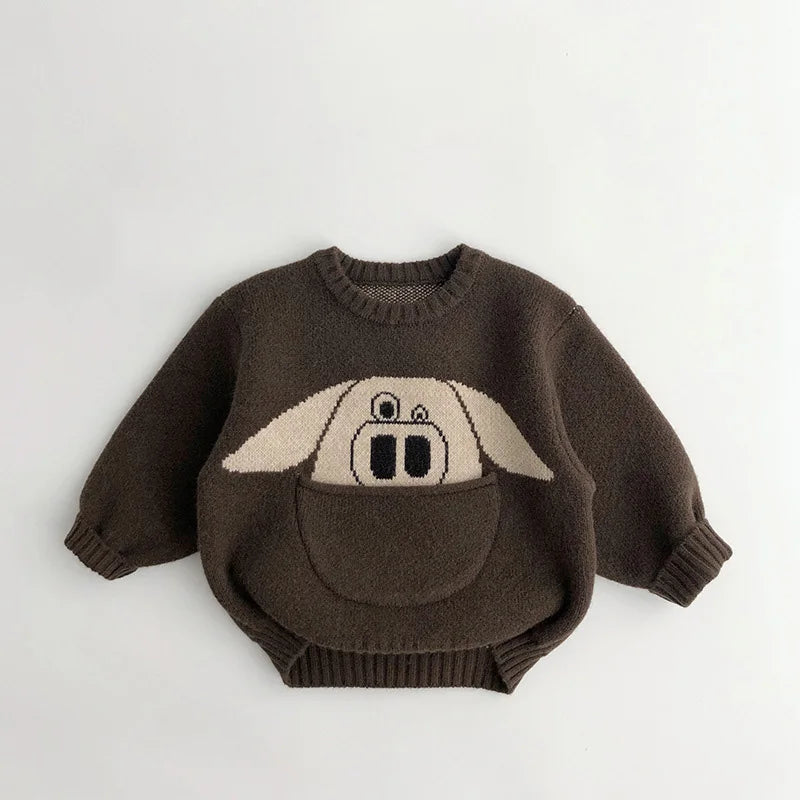 CritterHood™ – Zachte Sweater met Dierenprint – Unisex Kindertrui