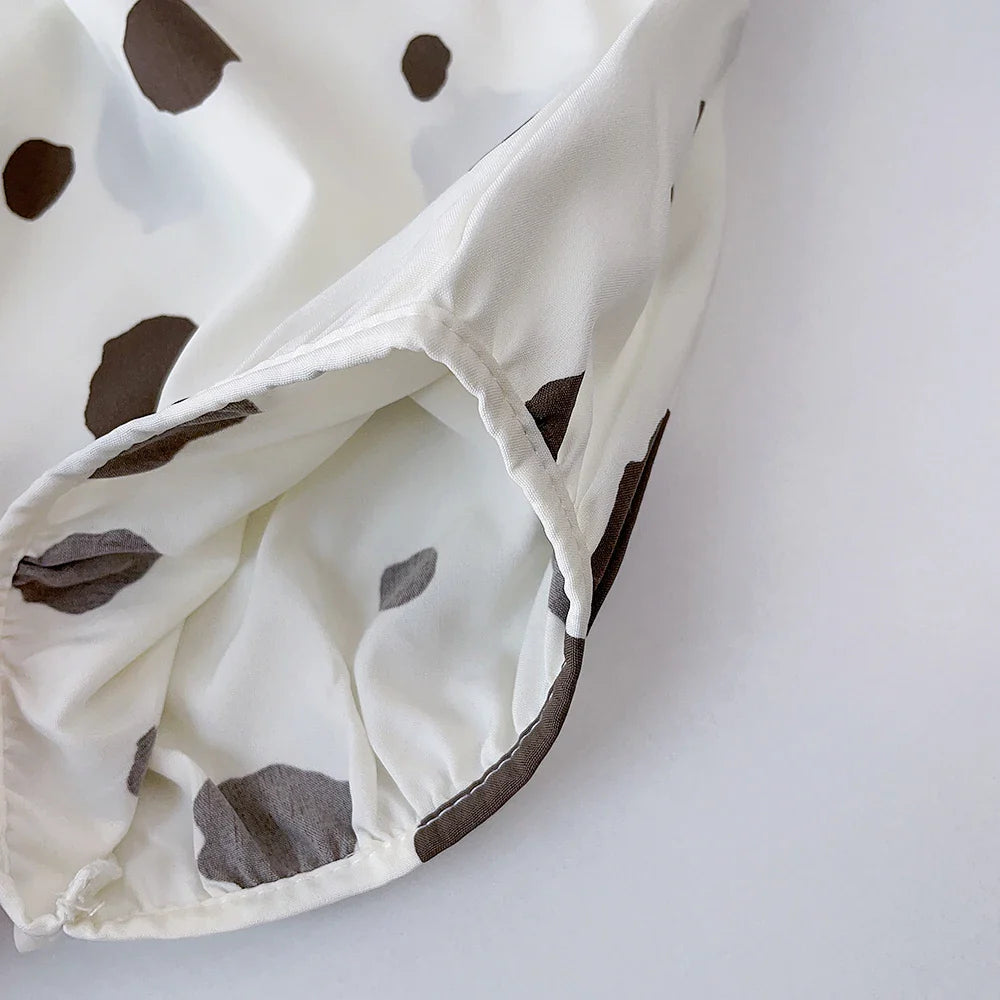 CocoaBloom™ – Zomerset met Ruchesdetail – Meisjes Katoenen Outfit