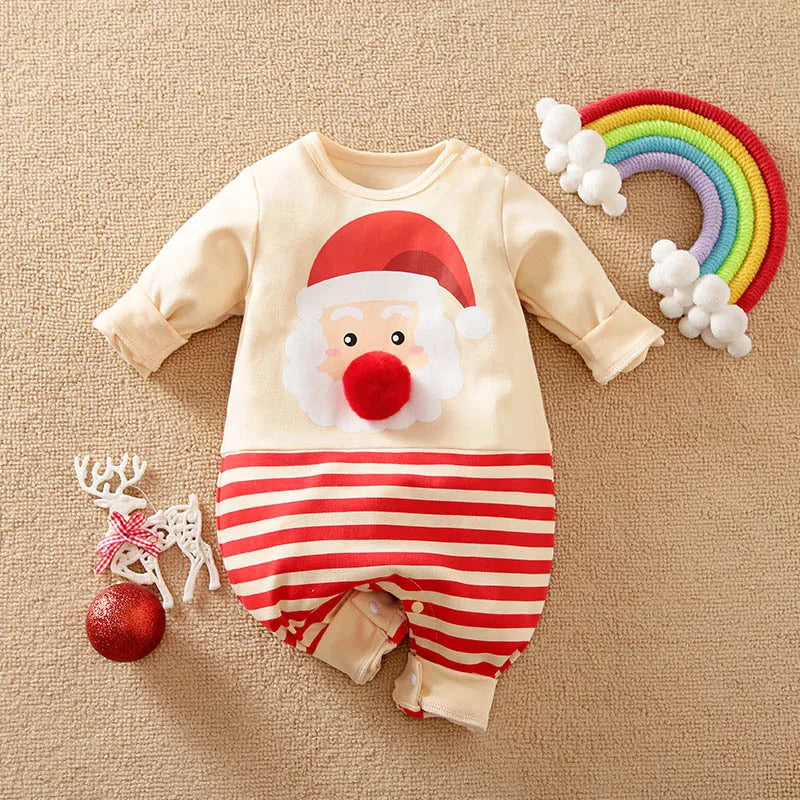 SantaSnug™ – Zacht Kerst Kostuum van Katoen – Baby Eerste Kerstoutfit