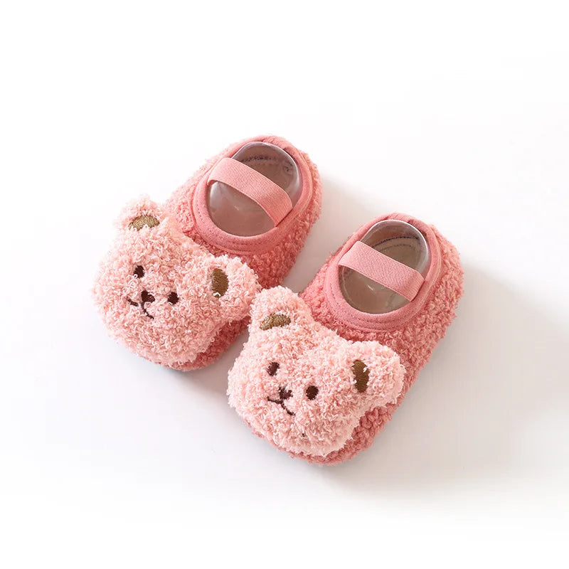 SnugglePaws™ – Warme Beren Slofjes – Antislip Winterpantoffels Baby