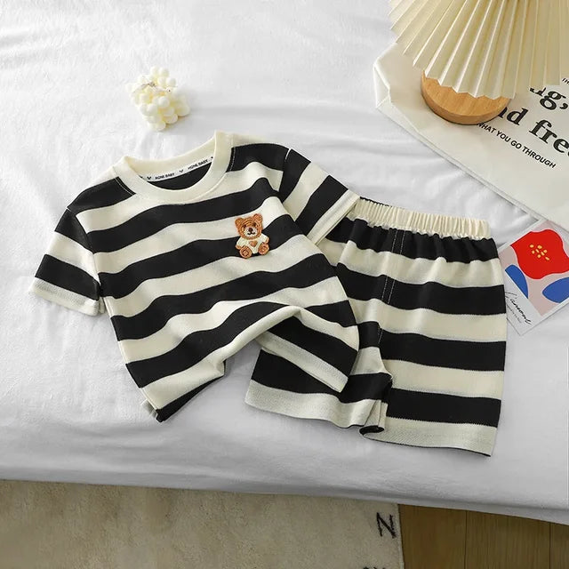 SunnyStripe™ – Gestreepte Set van Katoen – Luchtige Kinderoutfit