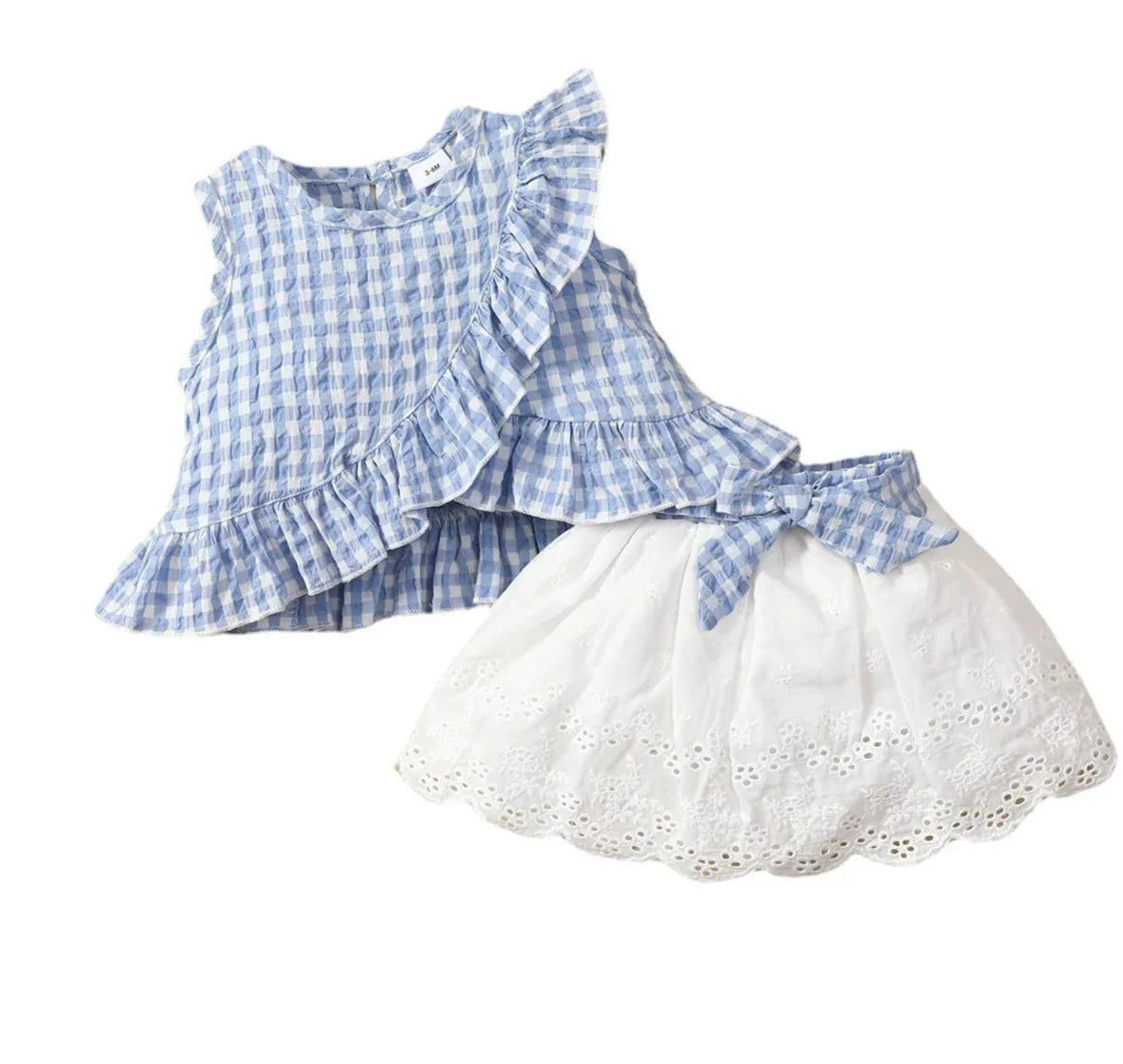 ChicTwirl™ – Schattige Top en Rokset – Meisjes Zomeroutfit