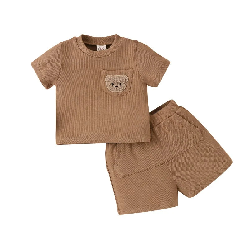 CuddleCub™ – Zachte Set met Beerdesign – Baby Zomeroutfit