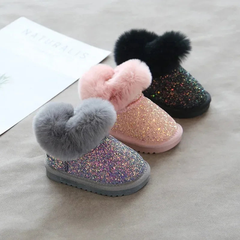 ShineSnugs™ – Warme Glitter Winterlaarzen – Stijlvolle Kinderschoenen