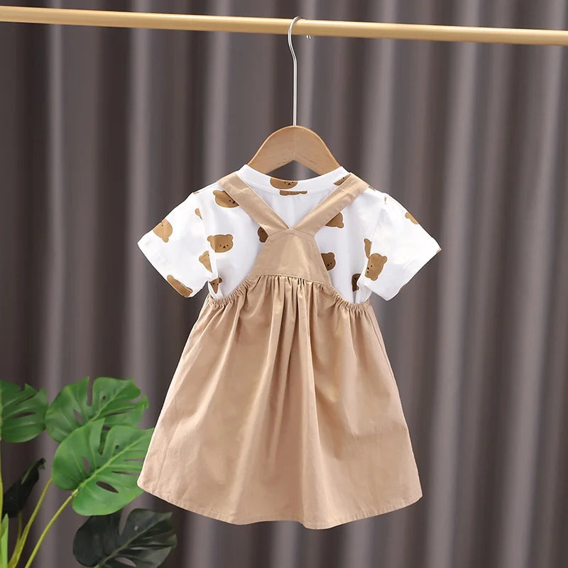 BearPlaySet™ – Ademend Zomersetje met Cartoonprint – Baby Outfit Set