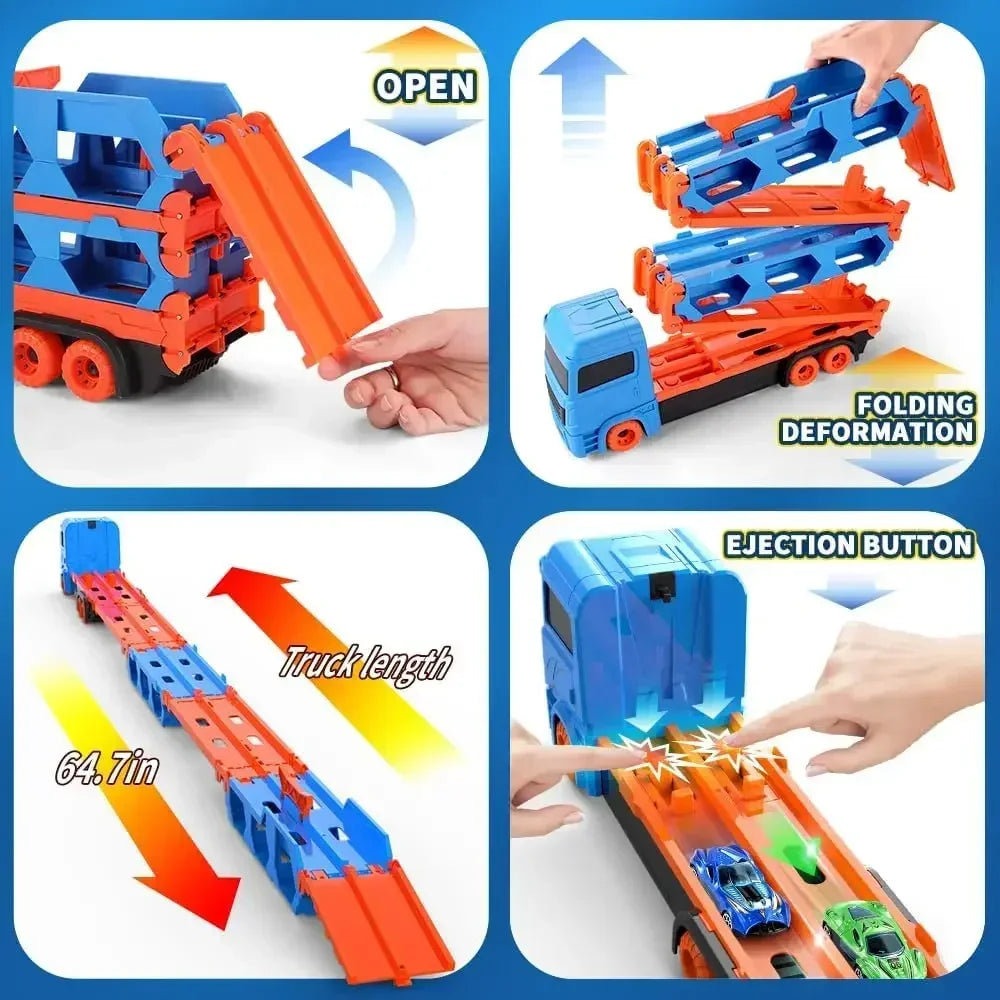 TurboHauler™ – 9-in-1 Race & Opslagplezier – Transformeerbare Speelgoedtruck