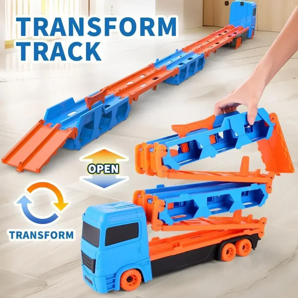 TurboHauler™ – 9-in-1 Race & Opslagplezier – Transformeerbare Speelgoedtruck