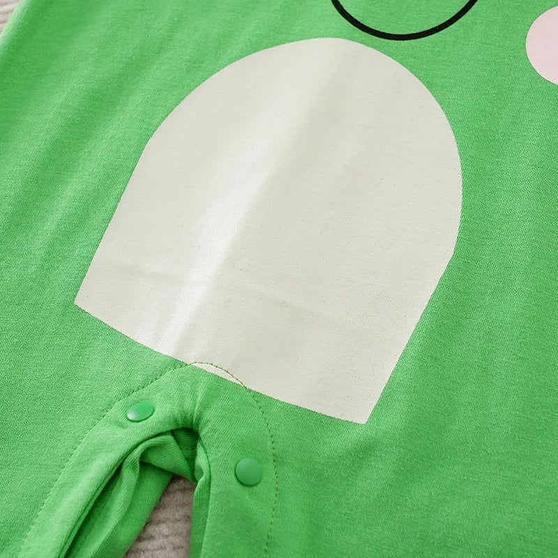 RibbitPlay™ – Luchtige Romper met Kikkerprint – Baby’s Zomerpakje
