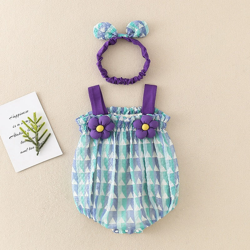 Bloombelle™ – Zomerse Romper met Bloemdetails – Luchtige Babyoutfit