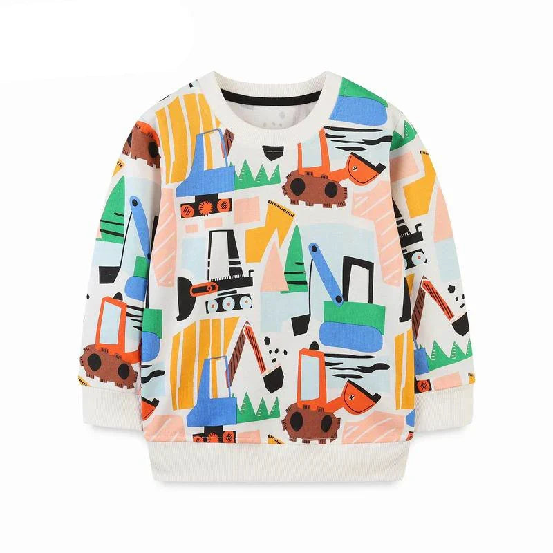 RoaryRoar™ – Zachte Sweater met Dino Print – Unisex Kindertrui