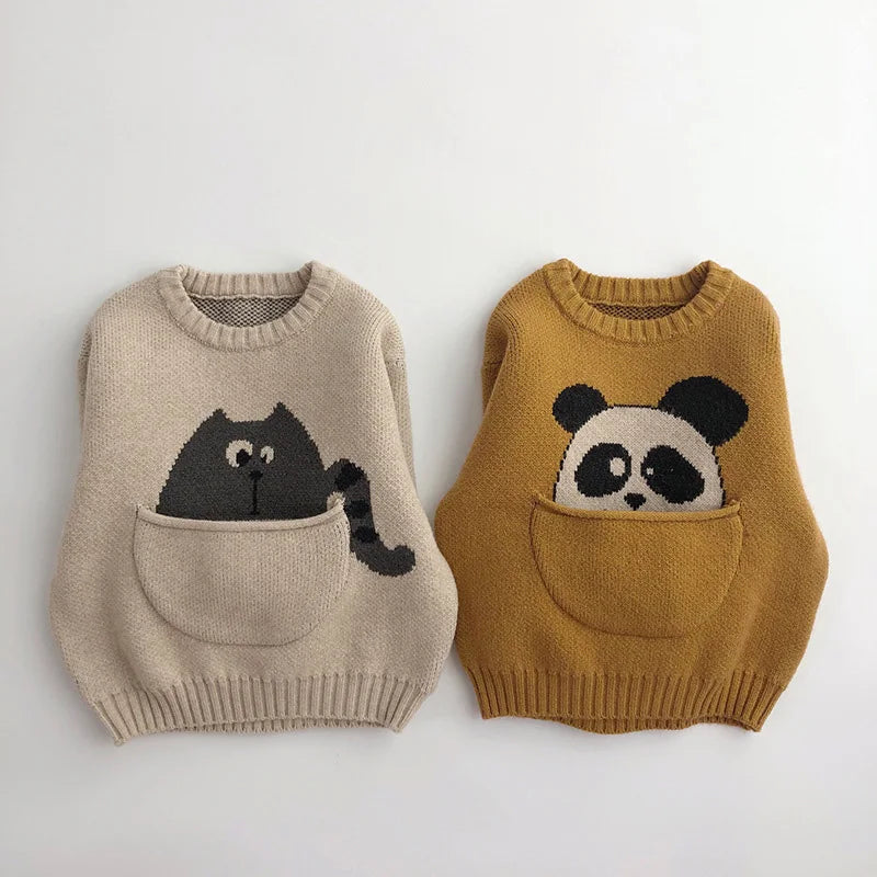 CritterHood™ – Zachte Sweater met Dierenprint – Unisex Kindertrui